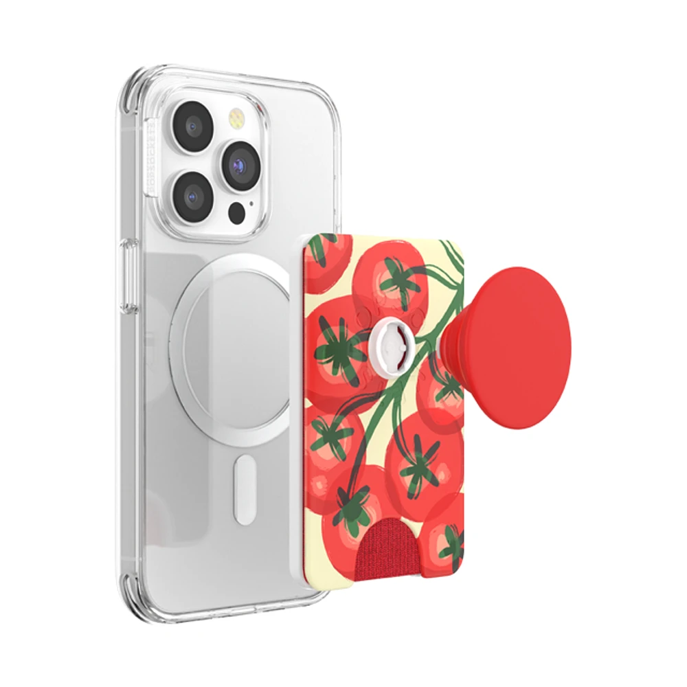 PopSockets PopWallet+ with MagSafe - Campari Tomato