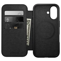 Nomad Modern Leather Folio Case with MagSafe for iPhone 16