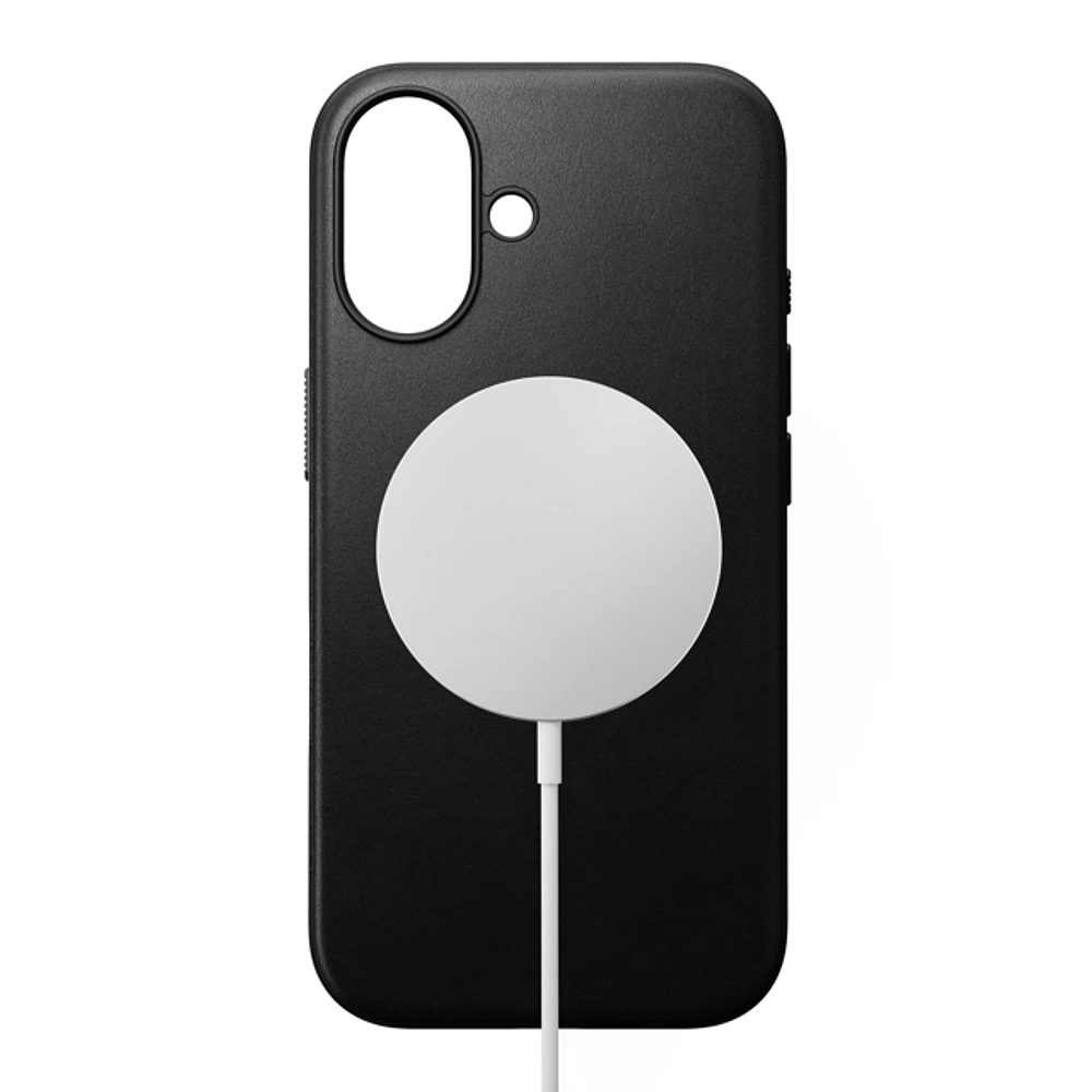 Nomad Modern Leather Case with MagSafe for iPhone 16 Plus - Black