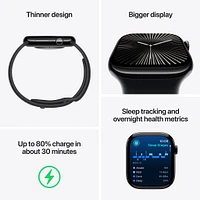 Apple Watch Series 10 GPS + Cellular Natural Titanium Case with Natural Milanese Loop