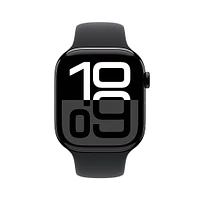 Apple Watch Series 10 Jet Black Aluminium Case with Black Sport Band