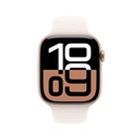 Apple Watch Series 10 Rose Gold Aluminium Case with Light Blush Sport Band