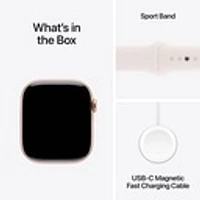 Apple Watch Series 10 Rose Gold Aluminium Case with Light Blush Sport Band