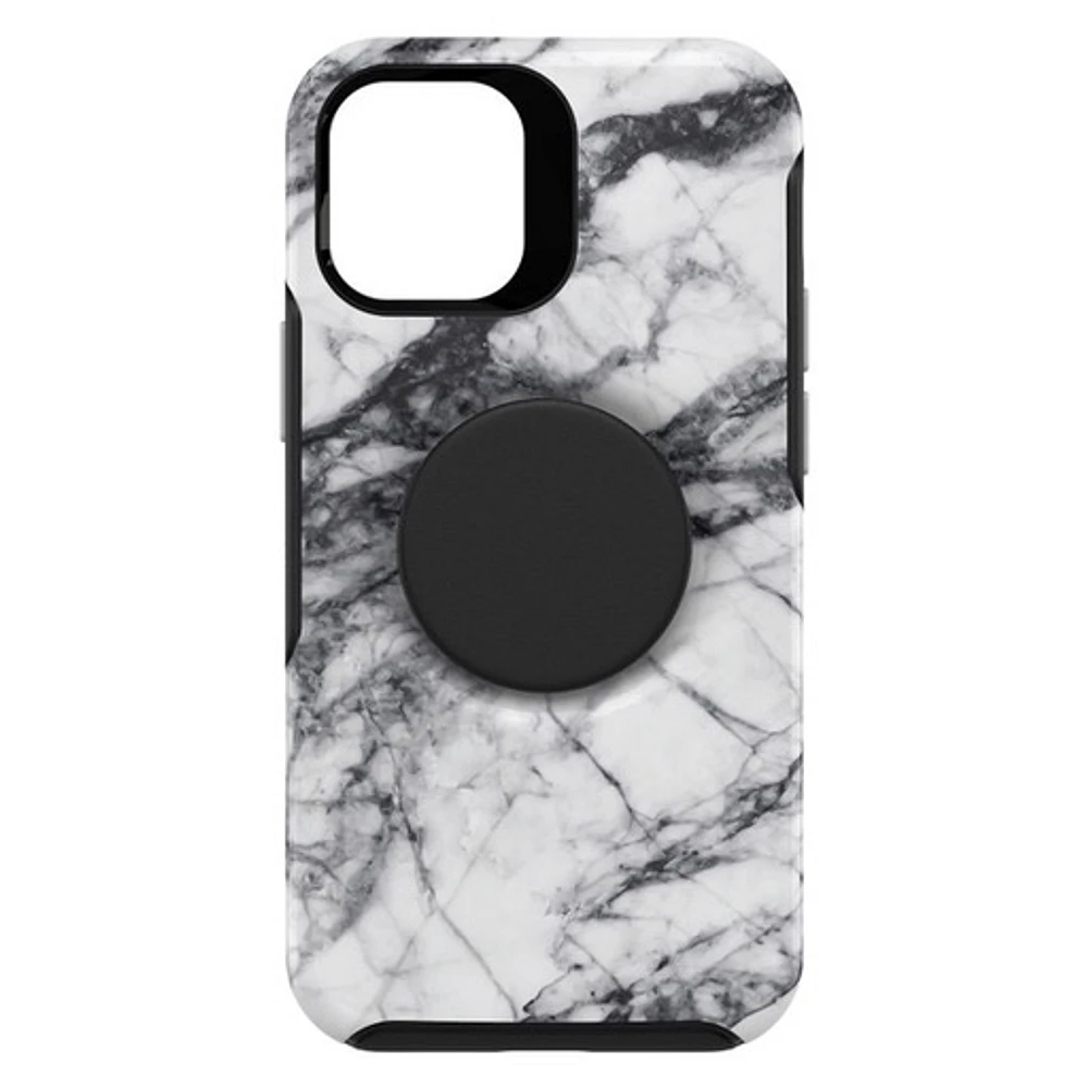 Otterbox Otter + Pop Symmetry Case with Swappable PopTop for iPhone 12 mini - White Marble