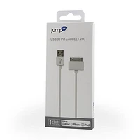 Jump+ USB to 30 Pin Dock Connector Cable 1.2m White