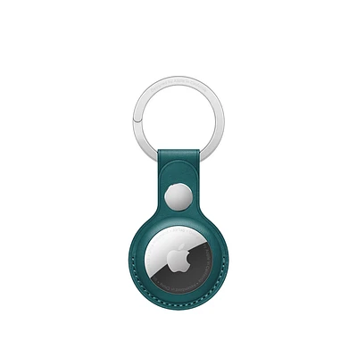 AirTag Leather Key Ring - Forest Green