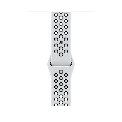 Apple 41mm Pure Platinum/Black Nike Sport Band - Regular