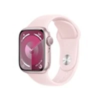 Apple Watch Series 9 Pink Aluminium Case with Light Pink Sport Band