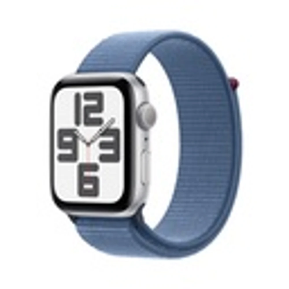 Apple Watch SE (2023) Silver Aluminium Case with Winter Blue Sport Loop