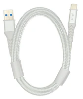 Jump+ USB-A to USB-C 1m Braided Cable - White