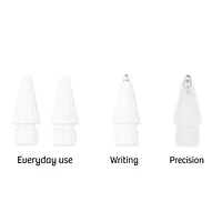 Logiix Pencil Tips - 4 Pack (Ballpoint [1], Precise [1], and Standard 2 tips)with Storage Case