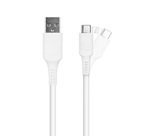 LOGiiX Sync & Charge USB-A to USB-C 1.2m cable - White