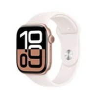 Apple Watch Series 10 Rose Gold Aluminium Case with Light Blush Sport Band