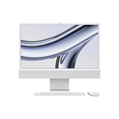 Apple iMac 24-Inch: M3 8-Core GPU (8GB Unified, 256GB SSD, Wi-Fi, Silver) - Open Box