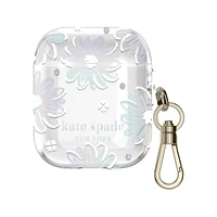 kate spade New York Protective case AirPods (1st & 2nd gen) - Daisy Iridescent Foil/White/Clear