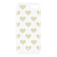 kate spade Clear Case for iPhone 5s / SE - Gold Foil Hearts