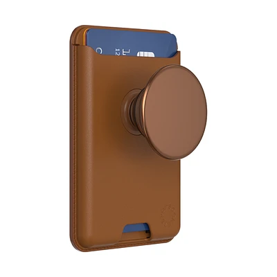 PopSockets Soft PopWallet+ with MagSafe - Cognac Brown