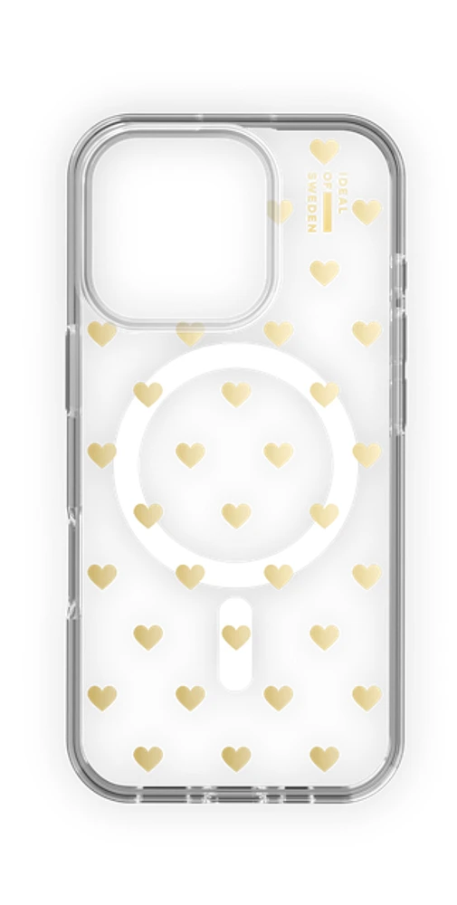 Ideal of Sweden Clear Case with MagSafe for iPhone 16 Pro - Golden Hearts