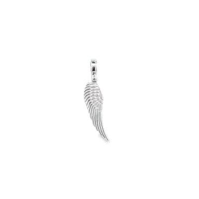 10 Karat White Gold Angel Wing Pendant