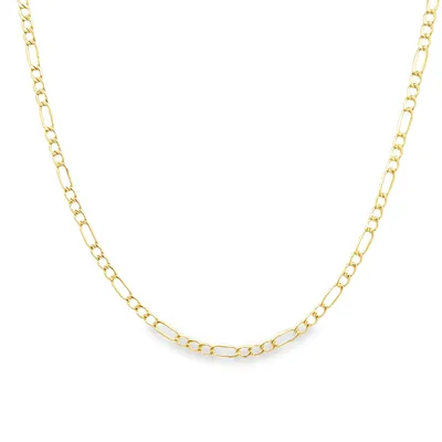 10 Karat Yellow Gold 3.5mm Figaro Link Chain