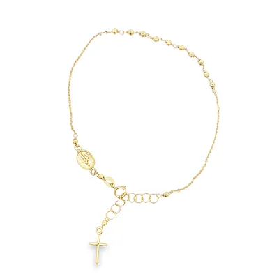 18 Karat Yellow Gold Rosary Bracelet