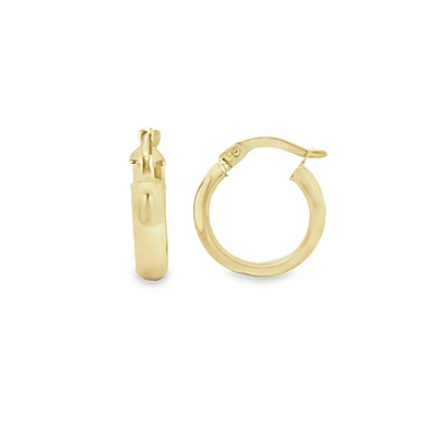 10 Karat Yellow Gold Small Hoop Earrings