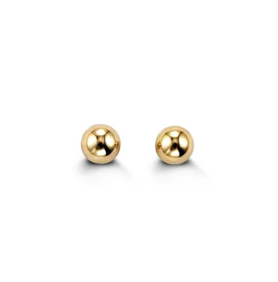 14 Karat Yellow Gold Ball Baby Studs