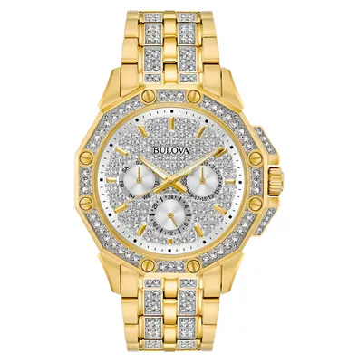 Bulova Octava 41.7mm Crystal Quartz Watch - 98C126