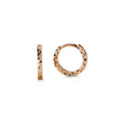 10 Karat Rose Gold Baby Hoops