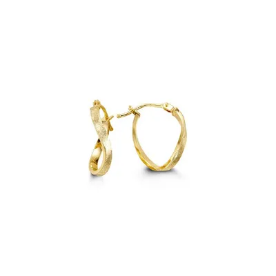 10 Karat Gold Twist Hoops