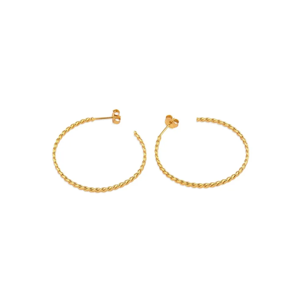 Silver Gold Plated Hoops