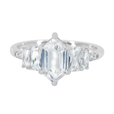 Sterling Silver Cubic Zirconia Ring