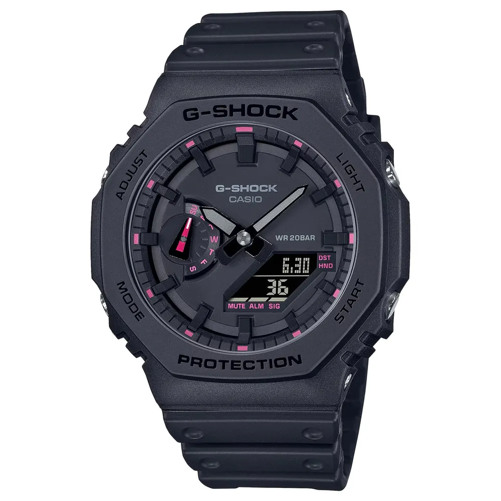 Casio G-Shock Black & Pink CasiOak Watch-GA2100P-1A