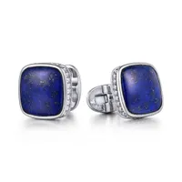 Gabriel & Co. Sterling Silver Square Lapis Cufflinks