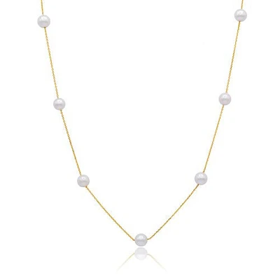 10 Karat Yellow Gold Pearl Necklace