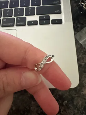 10 Karat White Gold Diamond Infinity Ring