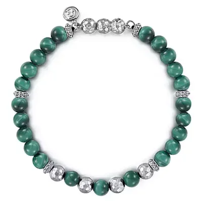 Gabriel & Co. Sterling Silver Malachite 6mm Bracelet