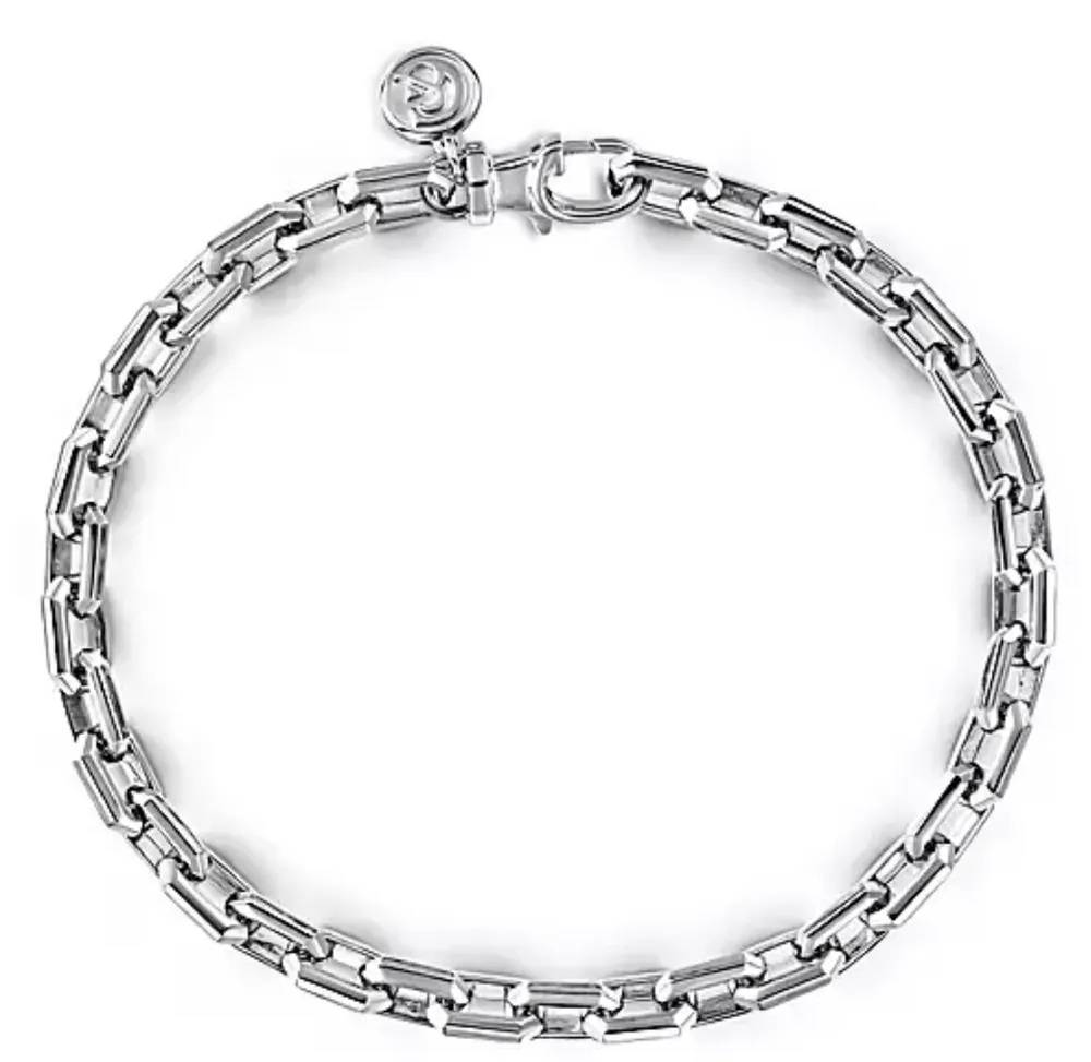 Gabriel & Co. Sterling Silver Faceted Link Bracelet