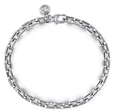 Gabriel & Co. Sterling Silver Faceted Link Bracelet