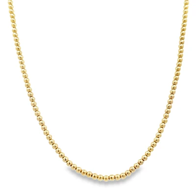 10 Karat Yellow Gold Beaded Necklace