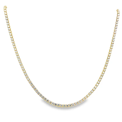 10 Karat Gold Cubic Zirconia Tennis Necklace