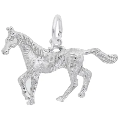 Sterling Silver Trotting Horse Charm