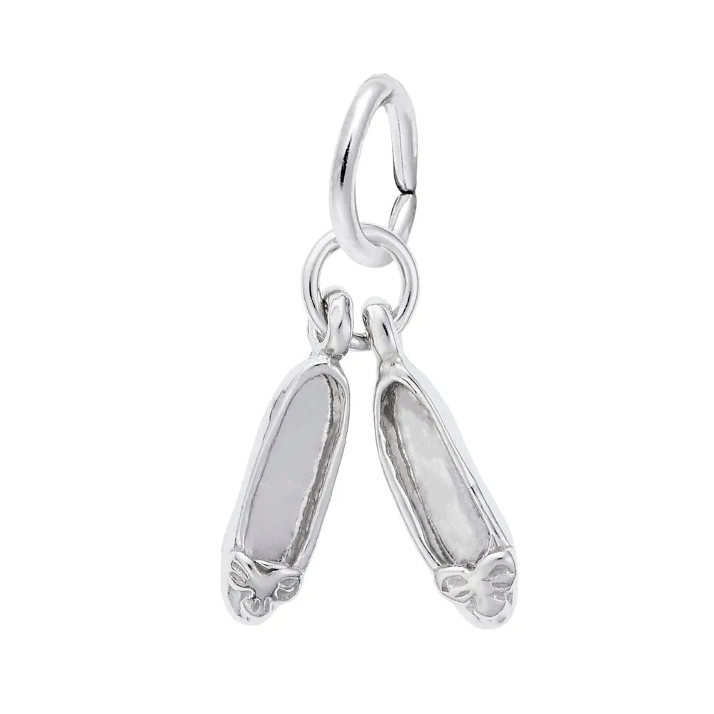 Sterling Silver Pair of Ballet Slipper Charm