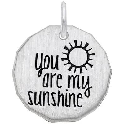 Sterling Silver You Are My Sunshine Charm