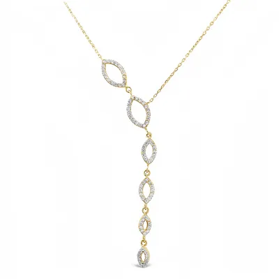 10 Karat Yellow Gold Cubic Zirconia Necklace