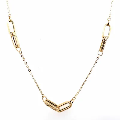 18 Karat Yellow Gold Linked Chain Necklace
