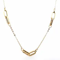 18 Karat Yellow Gold Linked Chain Necklace