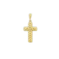 10 Karat Gold Sparkle Cut Cross Pendant