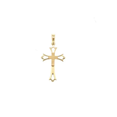 18 Karat Gold Open Cross Pendant