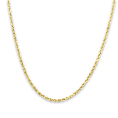 10 Karat Yellow Gold 2mm Rope Chain